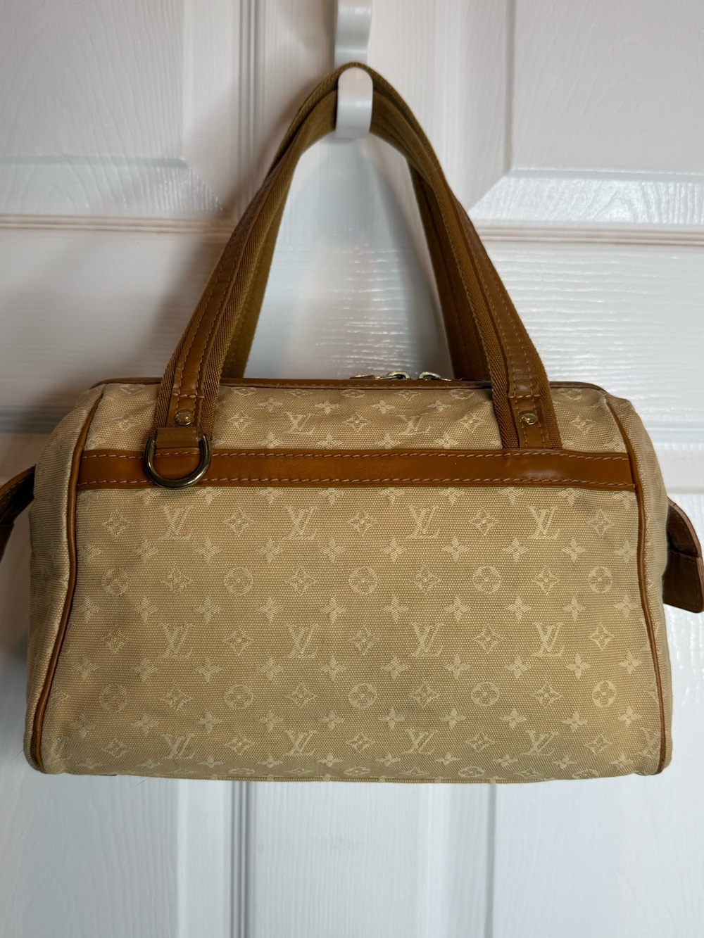 LOUIS VUITTON TAN MONOGRAM JOSEPHINE MINI LIN PM HANDBAG
